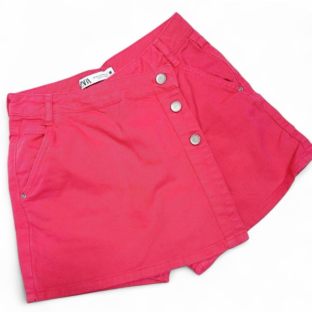 zara hot pink mini skirt